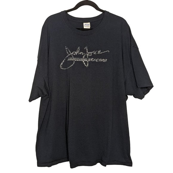 GILDAN Ultra Cotton John Force Racing Black silver short sleeve‎ T-Shirt 3XL - Picture 1 of 6